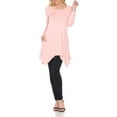thumbnail image 1 of (coralpink, m) - Women's Solid Colour Tunic Top, 1 of 5