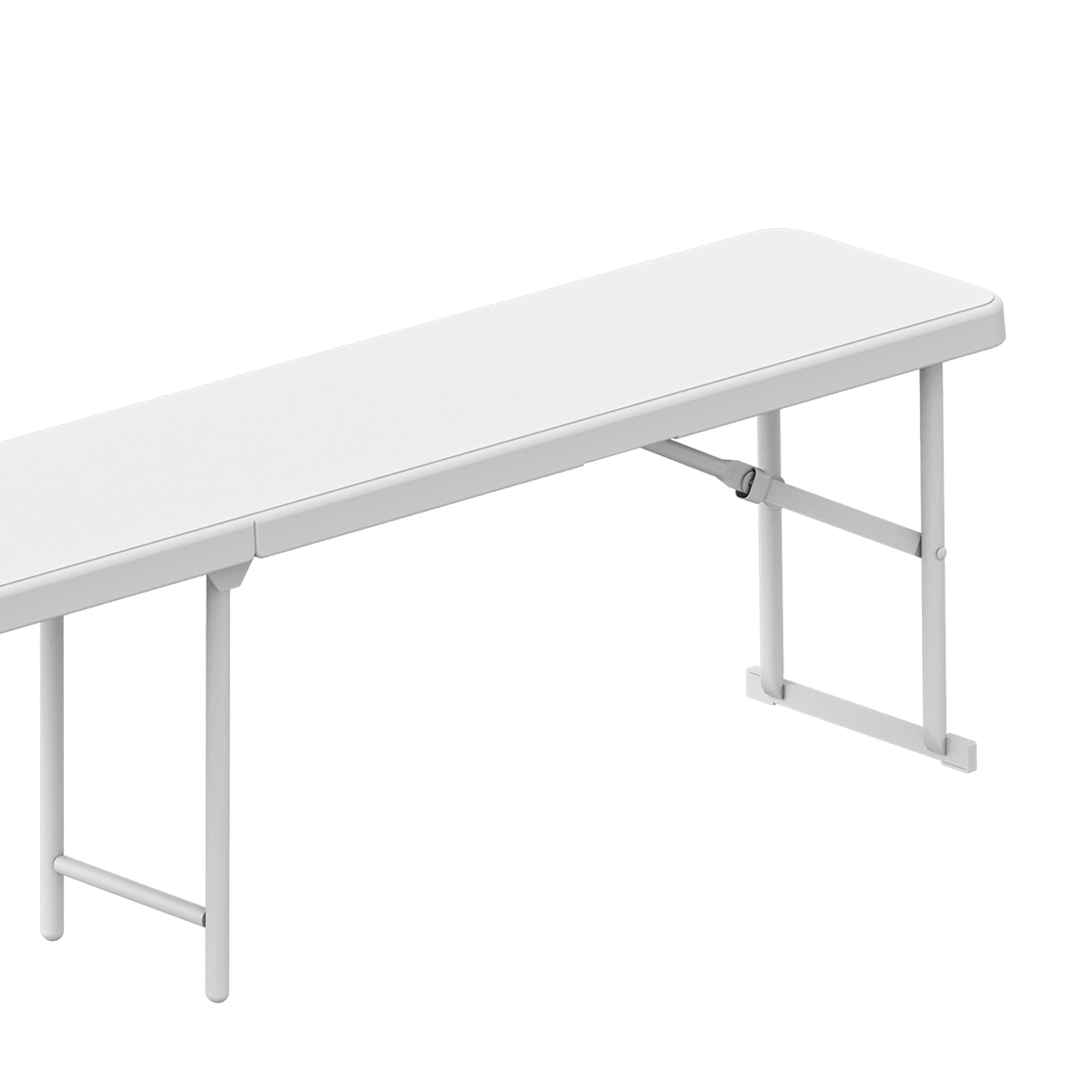 Uforic 2 Pcs 6FT Folding Bench Lightweight Portable Outdoor Bench with Carrying Handle for Dining Camping Picnic BBQ Sports Garden Indoor Outdoor Patio Activities, Whte