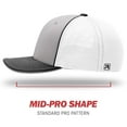 thumbnail image 3 of Richardson Pulse Sportmesh with R-Flex Cap, S-M, Grey-White-Black Tri, 3 of 6