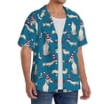 thumbnail image 2 of Disketp Festive Dachshund Fun Men's Hawaiian, Shirts Button Down Holiday Beach Shirts-{sizeName}-XX-Large, 2 of 5