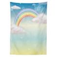 thumbnail image 3 of Ambesonne Cloud Tablecloth Rectangular Table Cover, Semi Circle Style Rainbow, 52"x70", Multicolor, 3 of 4