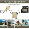 thumbnail image 5 of Outsunny Multiple Position Reclining Steel Outdoor Chaise Lounge - Beige, 5 of 9