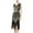 Black, variant on Lolmot Women's Fashion Suspender Crewneck Sequin Feather Sleeveless Mini Dress