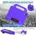 thumbnail image 4 of Kids Friendly Handle Case for iPad mini 6th Generation 8.3 inch 2021, Case for iPad mini 6th Gen with Kickstand Hand/ Shoulder Strap Heavy Duty Protection Tablet Case Cover, Purple, 4 of 6