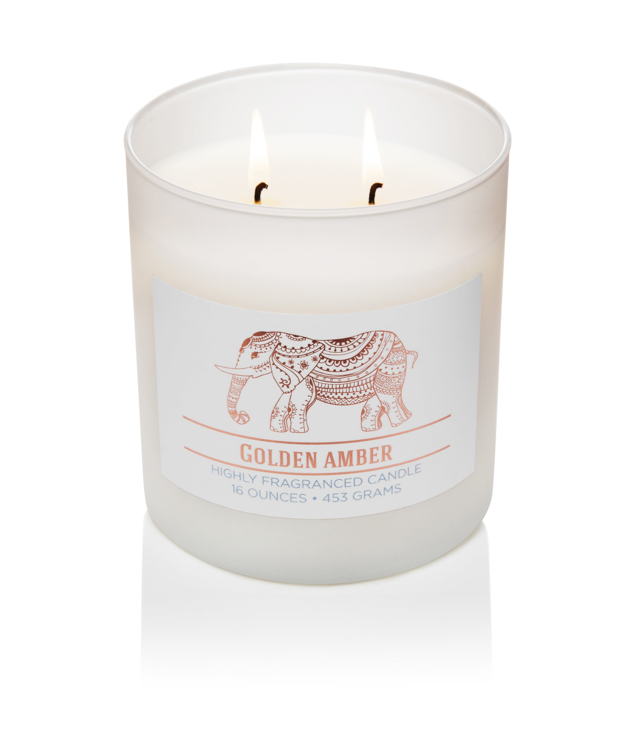 Colonial Candle Golden Amber 16 oz Aromatherappy Candle, White