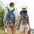 thumbnail image 6 of Balery Vintage Floral Vintage Canvas Backpack for Men and Women - Large Capacity, Durable Travel Laptop Bag for School, Work, Hiking, and Outdoor Activities, 6 of 7