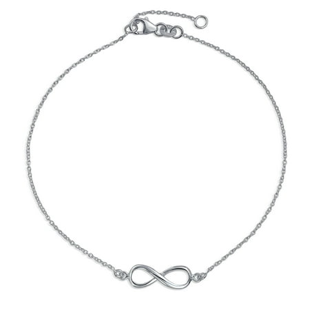 Retro Ankle Bracelet Infinity Figure Eight Love Knot Charm Anklet Link Ankle Bracelet For Women 925 Sterling Silver 9 To 10 Inch Extender ()
