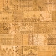 thumbnail image 1 of Ahgly Company Indoor Square Patchwork Orange Transitional Area Rugs, 5' Square, 1 of 1
