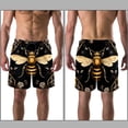 thumbnail image 3 of luoweisi Men's Beach Shorts Quick Dry Swim Trunks with Mesh Lining Bee XL, 3 of 5