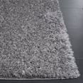 thumbnail image 4 of SAFAVIEH Lindsay Deborah Solid Polyester Shag Area Rug, Dark Gray, 6'7" x 6'7" Square, 4 of 8