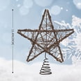 thumbnail image 1 of Adorno para árbol de Navidad KEWITY rama iluminada de ratán estrella natural con 15 luces LED, 1 of 4