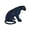 Black, variant on Dserhfy Panther Figurine 3D Printed Black White Wildlife Figure Collectible Animal Sculpture for Home Office Desk Decor