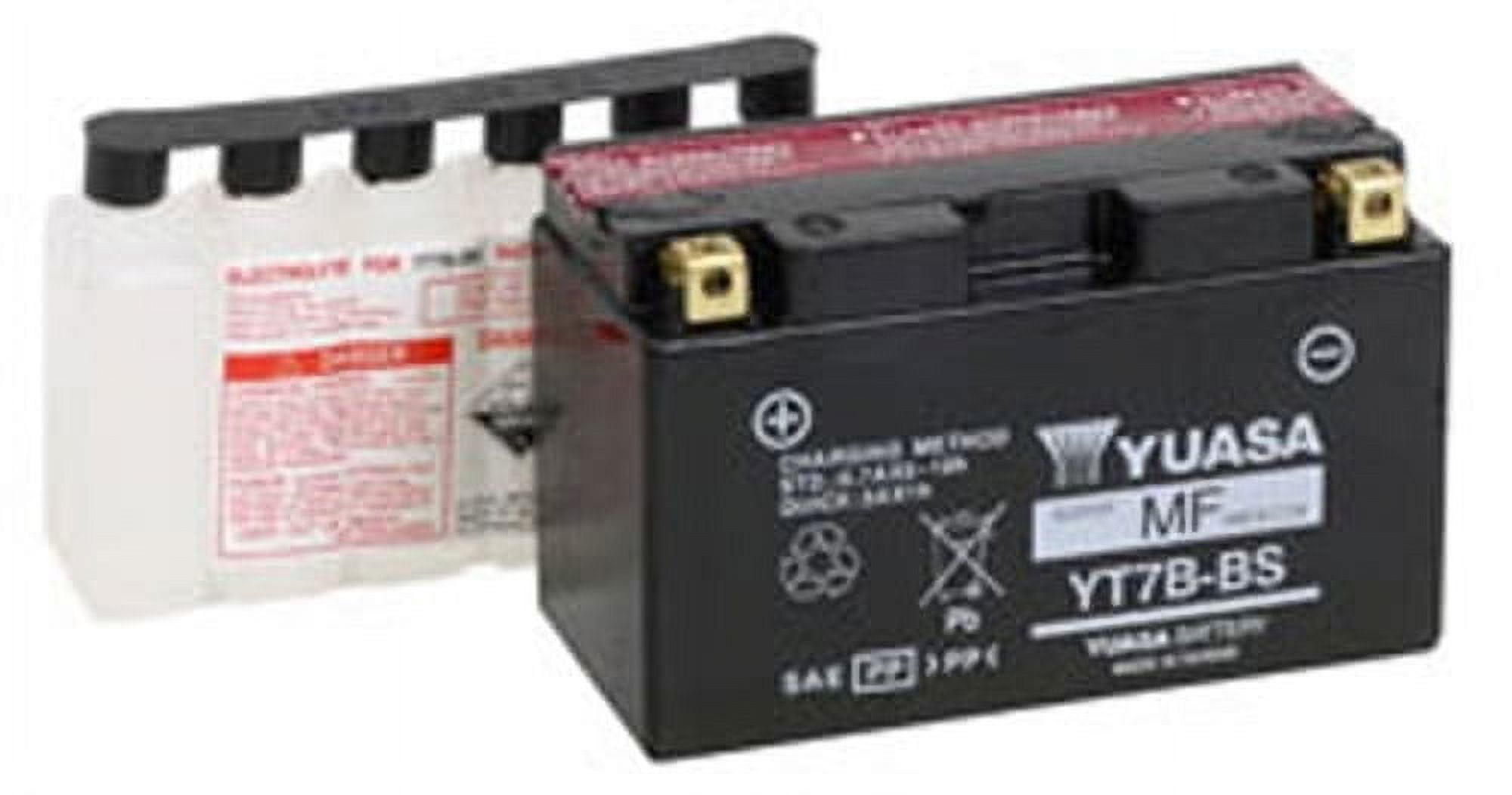 Yuasa Motorcycle Power YTX12-BS AGM Fresh Pack Battery - Walmart.com