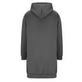 thumbnail image 5 of UngA Long Zip Up Hoodie Women Long Sleeve Oversized Sweatshirts Casual Lightweight Fleece Jackets With Pockets Women Hoodies (Dark Gray,L), 5 of 7