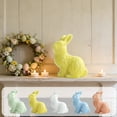 thumbnail image 3 of Holloyiver ABC 3.54 Inch Easter Bunny Shaped Ceramic Ornament, Cute Easter Decoration for Home Table Shelf, Spring Holiday Decor Crafts, Easter Gifts (Multi-Color), 3 of 8