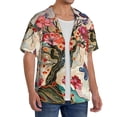thumbnail image 2 of Xecao Butterflies And Flowers Painting Men's Casual Short-sleeved Shirt, a button-up collared shirt with a pocket-XX-Large, 2 of 5