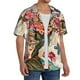 thumbnail image 2 of Fotbe Butterflies And Flowers Painting Camisa Estampada de Manga Corta para Hombre, Casual de Verano, Estilo Playero, Sin Arrugas-Medium, 2 of 5