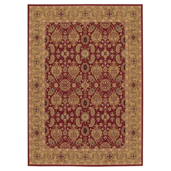 Couristan Royal Kashimar All Over Vase Rug In Persian Red - (5 Foot 3 Inch x 7 Foot 6 Inch)