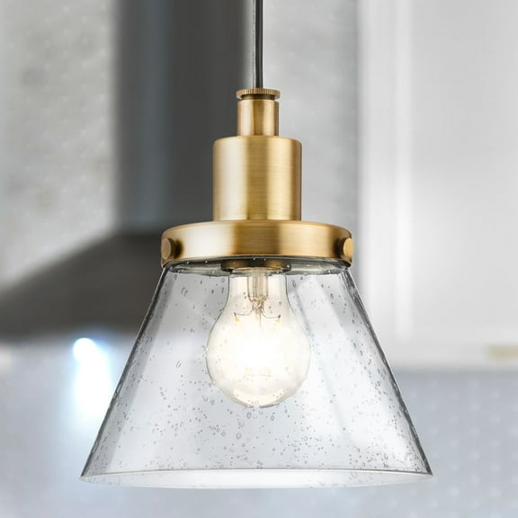Luxury Modern Farmhouse Pendant, Vintage Brass, UHP4669