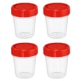 thumbnail image 1 of Unique Bargains 50mL Échantillon Tasses Échantillon Récipients Fuite Preuve Bouchon à Vis pour Labo Maison Rouge 4 Pack, 1 of 6