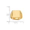 thumbnail image 5 of Solid 14k Yellow Gold Men's Engravable Signet Ring (13.4mm) - Size 13, 5 of 5