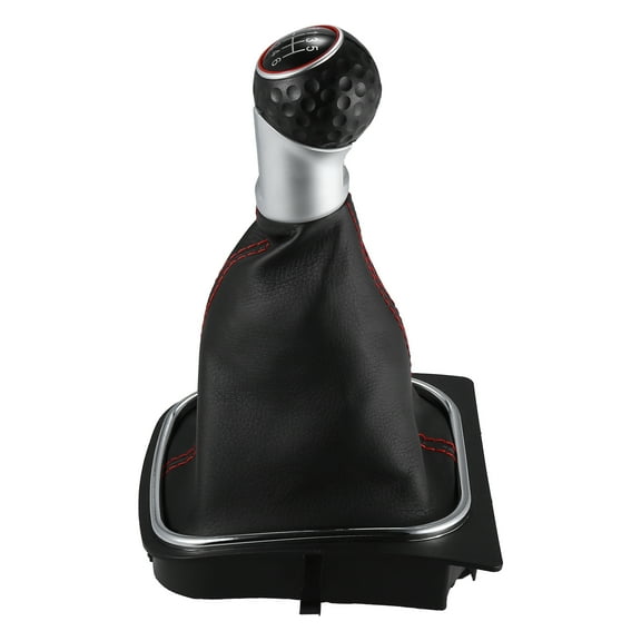 Unique Bargains Car Stick Shifter Knobs Cover Plastic Black 6 Speed Manual Gear Shift Knob for VW R32 2004 2008