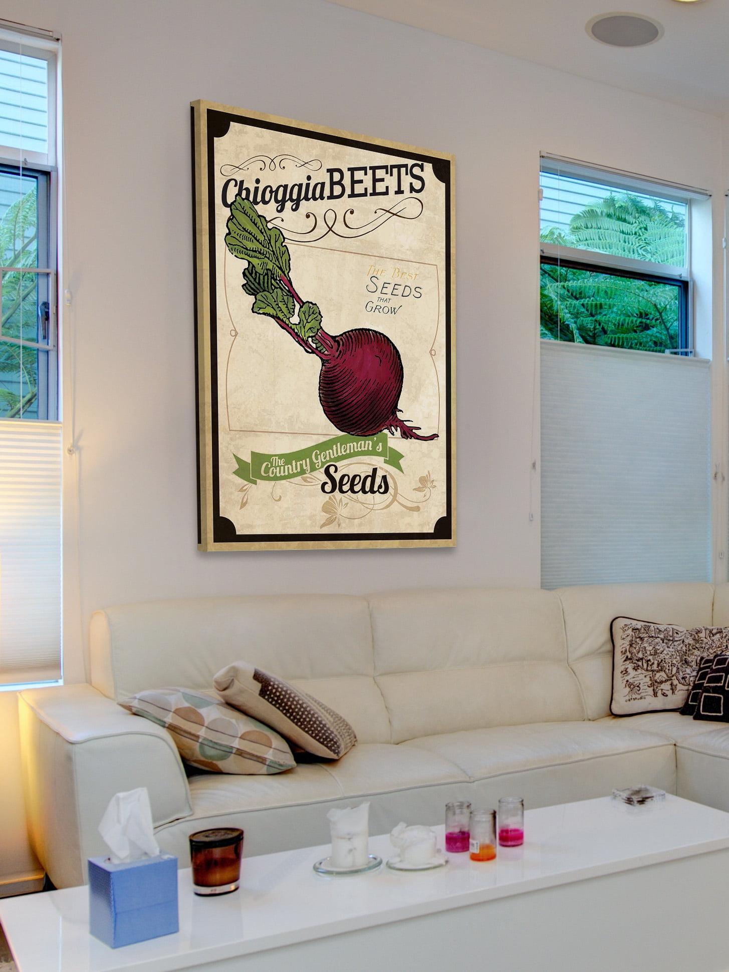 "Seed Packet Beet" Painting Print on Wrapped Canvas