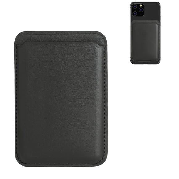 Magnetic Wallet for Apple Magsafe - Stretchy Fabric Cell Phone Card Holder - Dark Blue