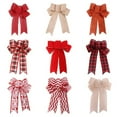 thumbnail image 2 of 1pcs Large Bowknot Christmas Burlap Bowknot Handmade Bow Decorative for Christmas Tree Festival Holiday Party Decoration Supplies, 2 of 6
