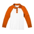 thumbnail image 4 of CCRFTGI Polo Shirts for Kids Girls Size 8 Uniform raglan Color block Shirt Athletic Tennis Pique Collared Polo Casual Quick Dry Summer Tops Saffron 7-8 Years, 4 of 5