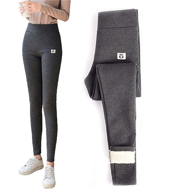 Mallas gruesas de lana de Cachemira para mujer, pantalones elásticos cálidos a prueba de viento, medias gruesas forradas con forro polar, para invierno YUNYI BRAND Deportes