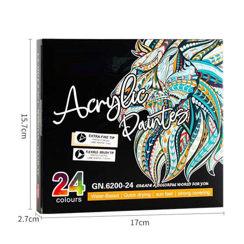 Acrylic Paint Pens Double-ended for Extra Fine Tip Markers for Rock Painting Woo