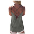 thumbnail image 1 of LSLJS Débardeurs à Bretelles Spaghetti pour Femmes Mode pour Femmes Gilet Uni Col Rond Ample Sans Manches Chandail à Enfiler Hauts Blouse, 1 of 6