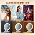 thumbnail image 3 of Tubbede Makeup Mirror, 1X/30X Magnification with 3 Level LED Lights, 2000 mAh Rechargeable Double Sided Magnifying Mirror with 360° Rotation, Perfect for Precision Grooming and Makeup, Women Gift, 3 of 8