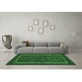 thumbnail image 3 of Ahgly Company Indoor Round Oriental Emerald Green Traditional Area Rugs, 5' Round, 3 of 4
