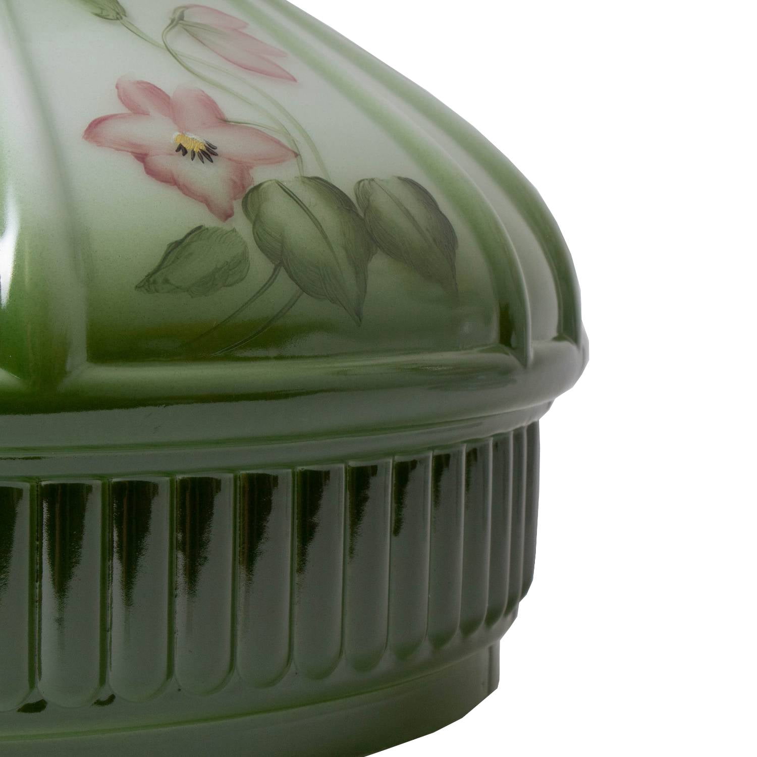 Aladdin 10" Green Violets Glass Lamp Shade N667