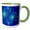 Green/White, variant on 3drose, Blue Space a Digital Abstract by Angelandspot, 15oz Two-tone Red Mug