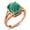Green, variant on 18K Rose Gold Plated Silver Green Malachite Ring for Women (6.00 Cttw, Gemstone Birthstone, Oval 12X10MM, Available in Size 5,6,7,8,9)