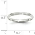 thumbnail image 4 of Primal Gold 10 Karat White Gold 2.5mm Half Round with Edge Band Size 9.5, 4 of 6