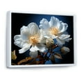 thumbnail image 2 of Designart "Clear Azure And Snow Florals" Flowers Floater Framed Canvas Art Print, 2 of 5