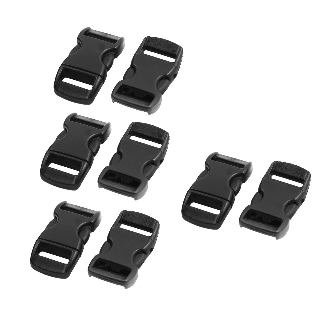 DealMux Plastic Backpack Connecting Side Quick Release Buckle 11mm Strap Width 10pcs Black