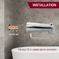thumbnail image 6 of Westbrass 7" Reach Wall Mount Tub Spout with Diverter, Polished Chrome, 6 of 10