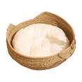 thumbnail image 2 of Cesta para Cama para Gatos, Cama para Dormir, Nido, Suave, con Cojín Extraíble, Protege Los Muebles, Rascador para Gatos de Verano, Casa para Entrenar Caqui 48cm, 2 of 8