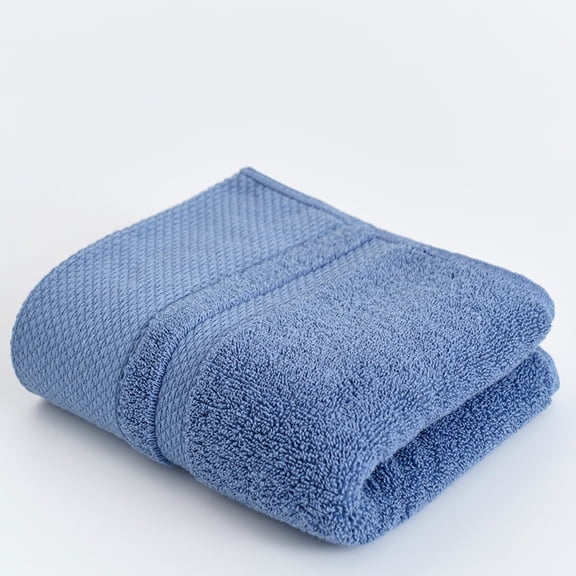 Zhuge 6-Piece Set Dark blue 35x75cm Pure Cotton Bath Towels, Ultra-Soft Absorbent Towels & Face Washcloths for Bathroom Use