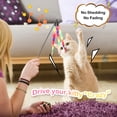 thumbnail image 3 of serony Rainbow Caterpillar Teasing Cat Stick Replace Headchanging Cat Toy, 3 of 9