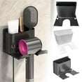thumbnail image 3 of Hair Dryer Storage Rack - Wall Mounted Bracket for Bathroom Space-Saving Organizer with Two Grids Versatile Storage Solution for Styling Tools and Accessories, 3 of 3