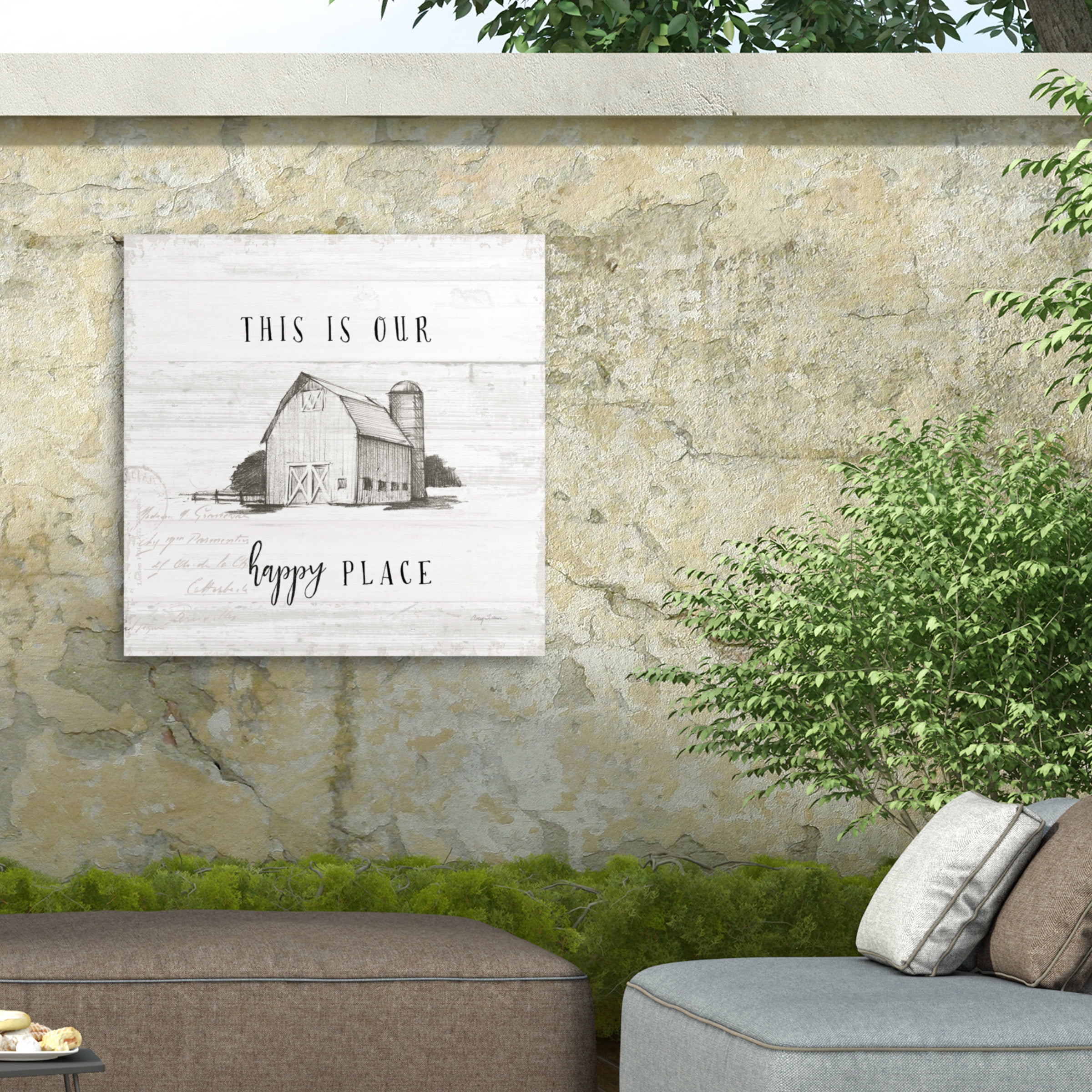 Avery Tillmon 'Farm Life IV Shiplap' Outdoor Canvas 35x47