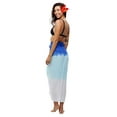 thumbnail image 2 of Colorful Dip Dye Beach Wrap Sarong With Fringe, Dip Dye Blue, Size: One Size, Uluwatu Style, 2 of 4