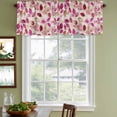 thumbnail image 3 of Red Pink Leaves Curtain Valances for Windows, Kitchen Valance Window Treatments Panel 2 Pack, Botanical Abstract Color Retro Plants Rod Pocket Short Curtains for Bathroom Bedroom 42 x 12 Inch, 3 of 8