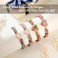 thumbnail image 3 of Gifts for Mom Daughter Granddaughter Mothers Day Gifts for Wife Girlfriend to My Sister Jasper Heart Bracelets Natural Stone Bracelet Birthday Anniversary Jewelry for Women, 3 of 5